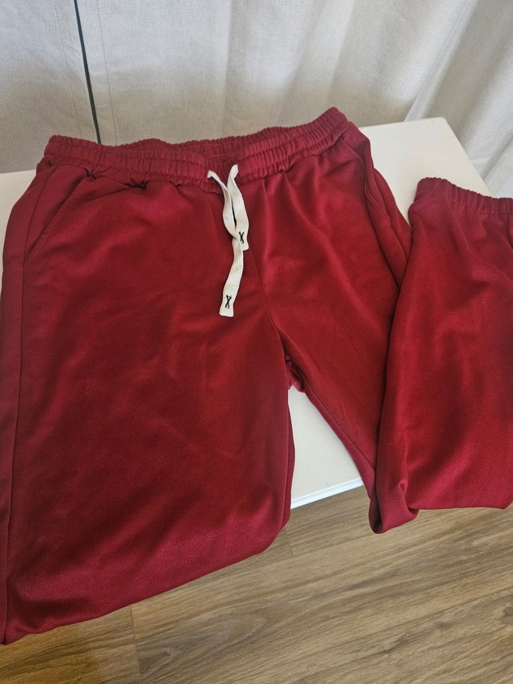 Men's Red Drawstring Joggers
